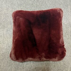 UGG® Meadow Faux Fur Purple Eggplant Throw Pillow 30”X 30”Square Down Pillow